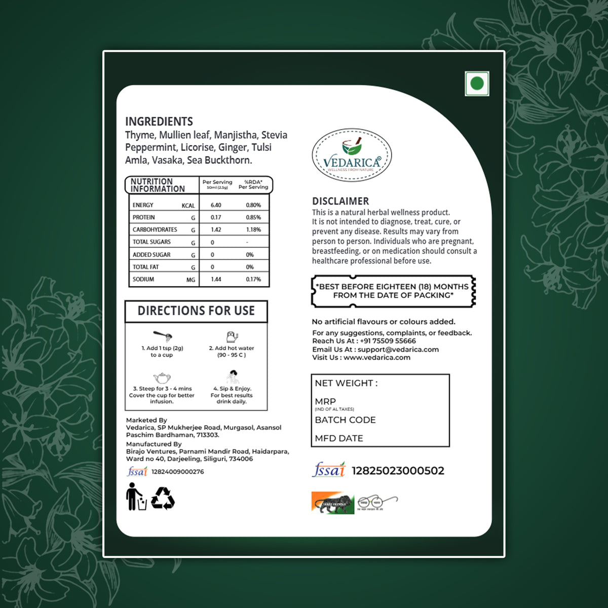 Lungs Cleanse Herbal Infusion